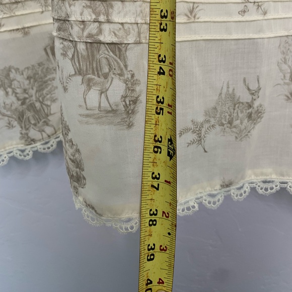 *SOLD* Simple Retro Cottage Core Lyric Printed Stand Collar Midi Dress Size Smal - Picture 6 of 16